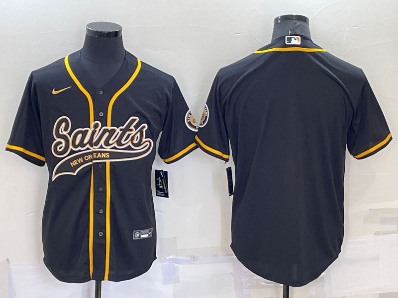 Men New Orleans Saints Blank Black 2022 Nike Co branded NFL Jersey